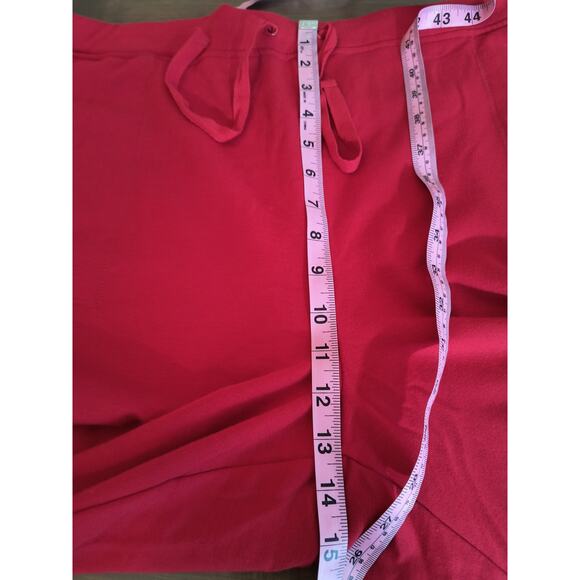 Liz Claiborne Elastic Waist Drawstring Pants Womens XXL Red Pull on Stretch Knit - Picture 9 of 14